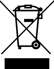 Symbol indicating proper disposal methods for product installation manual.
